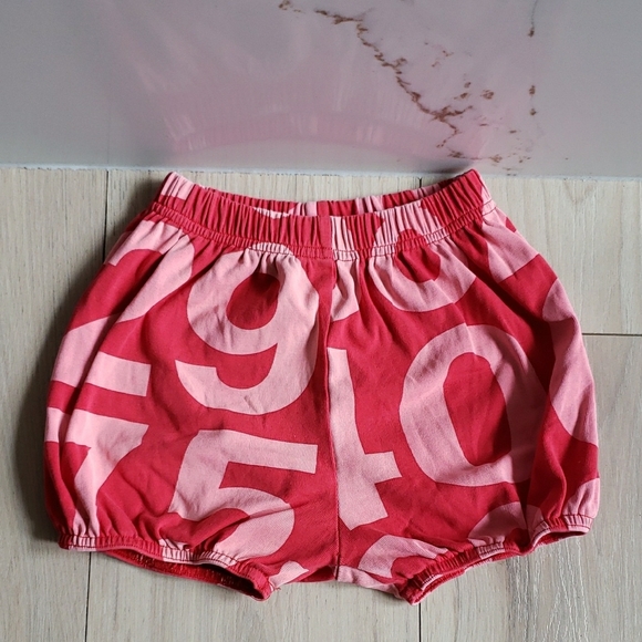 Nununu Shorts Little Girls 3T 100 Pink Numbers Pattern Summer Bloomers - Picture 2 of 4
